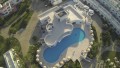 panoramica aerea della piscina relax